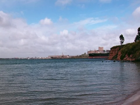 Short time lapse of water and clouds Stock Footage 79979533