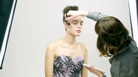Short timelapse of makeup applying Stock Footage 59957481