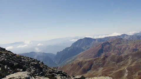 Short timelapse of thin clouds on top of Kosovos highest mountain. The Stock Footage 318516474
