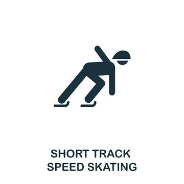 Short Track Speed Skating icon. Premium style design from winter sports icon Stock Illustration