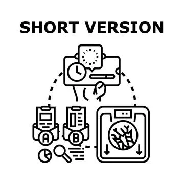 Short version content creation and optimization process Stock Illustration