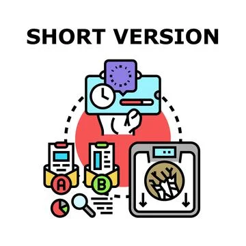 Short version content creation and optimization process Ilustración de archivo