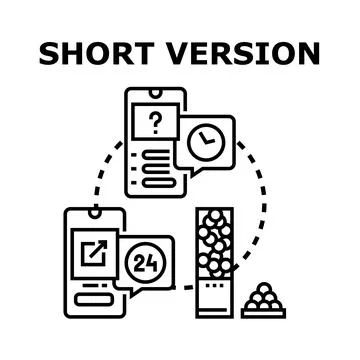Short version mobile app concept of business solution Illustration