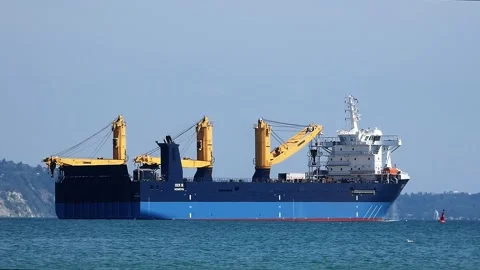 Short Video of MS Combi Dock III Departing Varna Stock Footage 322194939