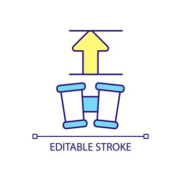 Short visibility range RGB color icon イラスト素材