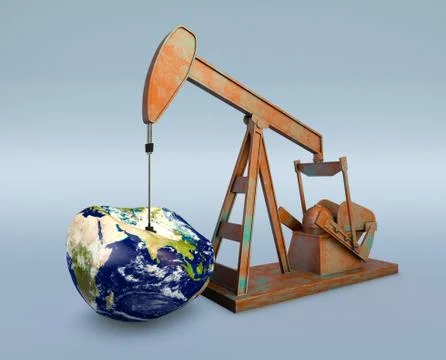 Shortage of oil resources - Elements of this image furnished by NASA 스톡 일러스트