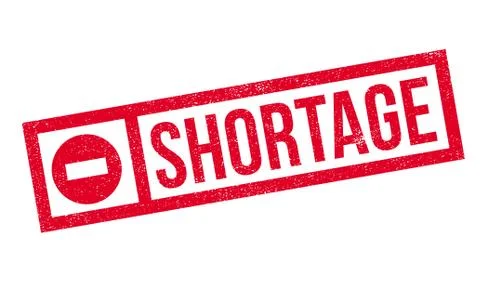 Shortage rubber stamp Stock Illustration