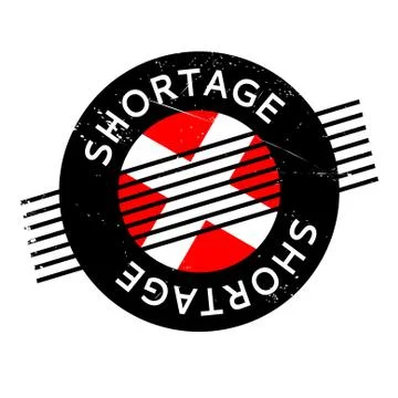 Shortage rubber stamp Stock Illustration