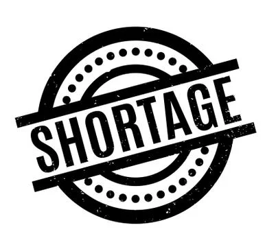 Shortage rubber stamp Stock Illustration