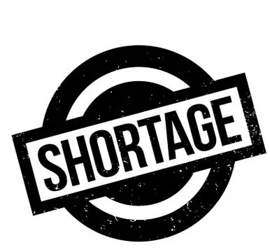 Shortage rubber stamp Stock Illustration