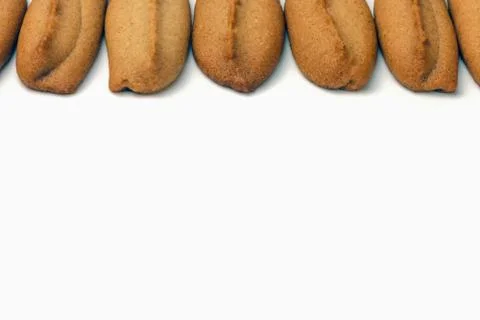 Shortbread close-up on a white background. macro 스톡 사진