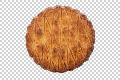Shortbread cookie close up isolated Stock Photos