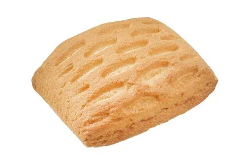 Shortbread cookie isolated on white background. 스톡 사진