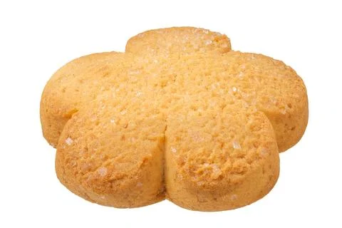 Shortbread cookie isolated on white background 스톡 사진