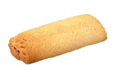 Shortbread cookie isolated on white background. 스톡 사진