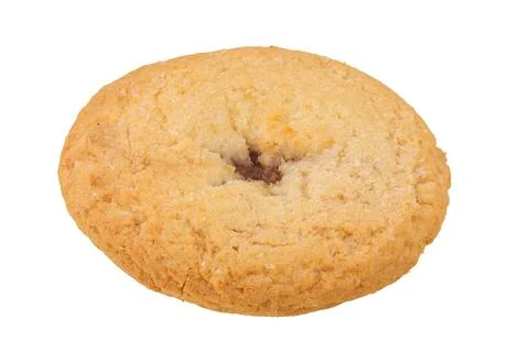 Shortbread cookie isolated on white background. 스톡 사진