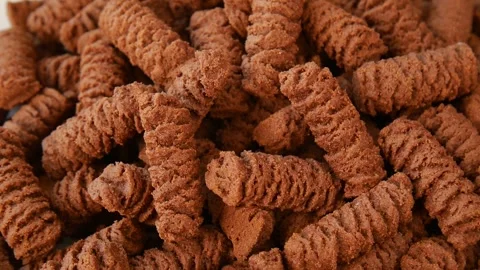 Shortbread cookies in a basket. Video stock 246781764
