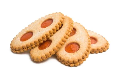 Shortbread cookies isolated Stock Photos