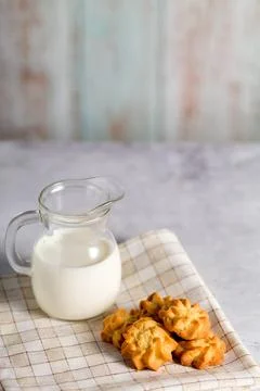 Shortbread Cookies. Space for Text 스톡 사진