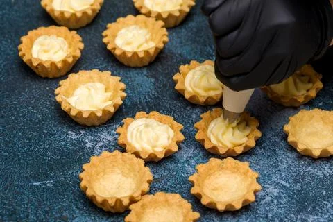 Shortbread fruit basket Stockfoto's
