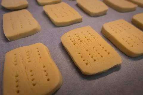 Shortbread making Stock Photos