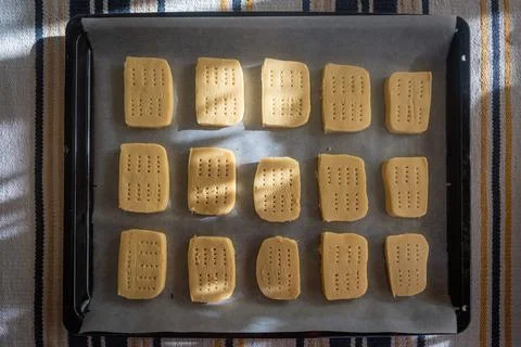 Shortbread making Stock Photos