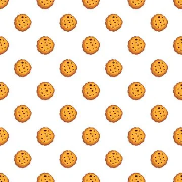 Shortbread pattern seamless vector Stock Illustration