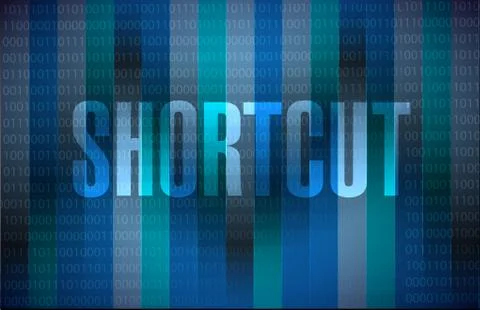Shortcut binary sign concept illustration Stock Illustration