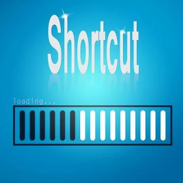 Shortcut blue loading bar Stock Illustration
