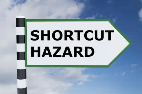 Shortcut Hazard concept Stock Illustration