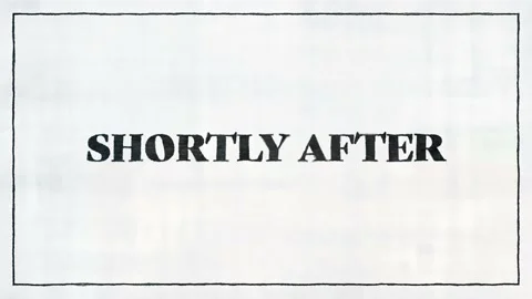 SHORTLY AFTER Black Font On White Paper Stock Footage 229997197