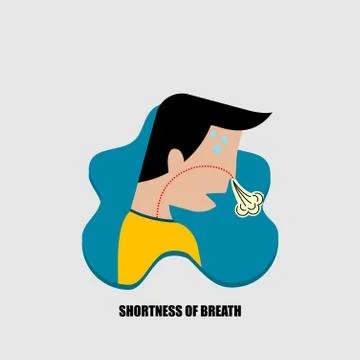 Shortness of Breath vector Illustration Stock Illustration