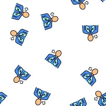 Shortness of breath vector seamless pattern Illustrazione stock