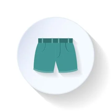 Shorts flat icon Stock Illustration