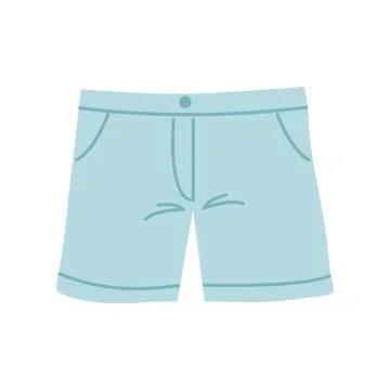 Shorts flat vector illustration isolated on white background Stock Illustration