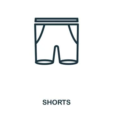Shorts icon. Flat style icon design. UI. Illustration of shorts icon. Pictogram Stock Illustration