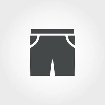 Shorts icon. Pixel perfect. Using for web design, apps, software, print. Shorts Stock Illustration