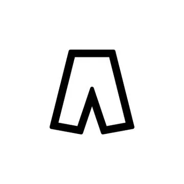 Shorts icon for simple flat style ui design Stock Illustration