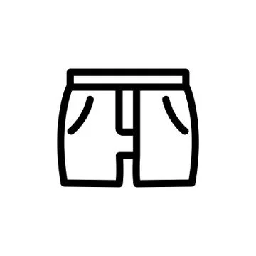 Shorts icon vector. Isolated contour symbol illustration Stock Illustration