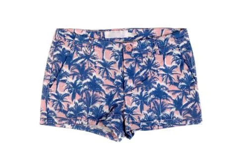 Shorts patterned palm. Stock Photos