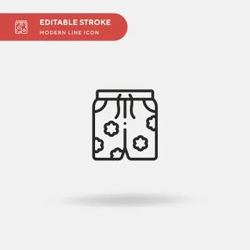 Shorts Simple vector icon. Illustration symbol design template for web mobile Stock Illustration