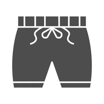 Shorts solid icon, summer concept, Swim shorts sign on white background Illustrazione stock