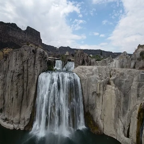 Shoshone falls fly over Stock Footage 69294107