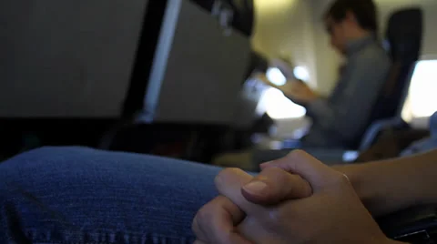 Shot airplane aisle Stock Footage 33749570