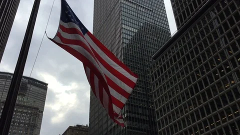 Shot of American United States flag in M... | Stock Video | Pond5