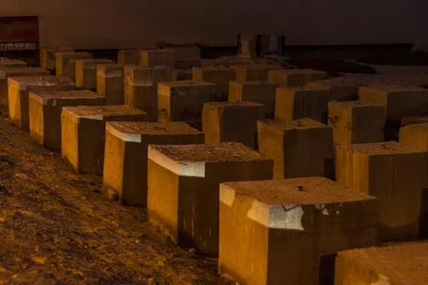 Shot of an array of concrete blocks. Concept Stock-Fotos