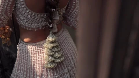 Shot of a beautiful Indian Bride posing for her wedding shoot in India Stock Footage 300154551