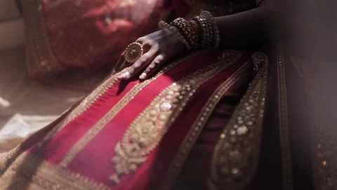 Shot of a beautiful Indian Bride posing for her wedding shoot in India Stock Footage 317282877
