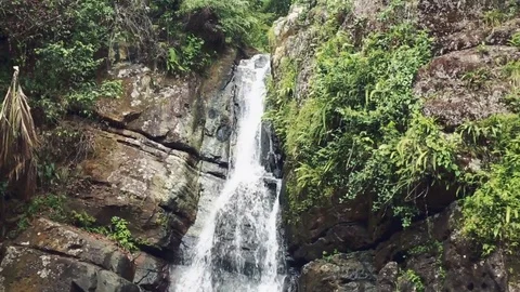Shot of beautiful waterfall Stock Footage 79734170