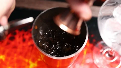 Shot Being Poured Shaker Stock Footage 102011163